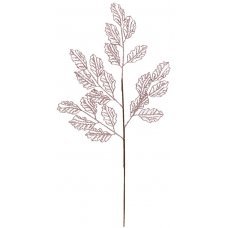 Χριστουγεννιάτικο Κλαδί Ροζ με Φύλλα (66cm)